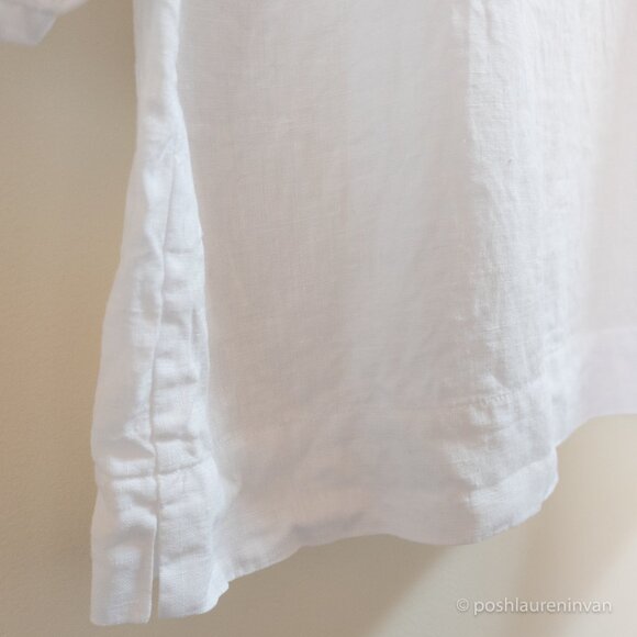 The White Company Tie-Neck 100% Linen Top – White – US 6 - Picture 14 of 15